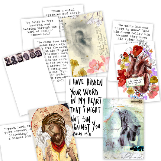 LISTEN kit ADD ON - Bible Verse cards with option of Tin Box