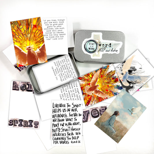 HOLY SPIRIT kit ADD ON - Bible Verse cards with option of Tin Box