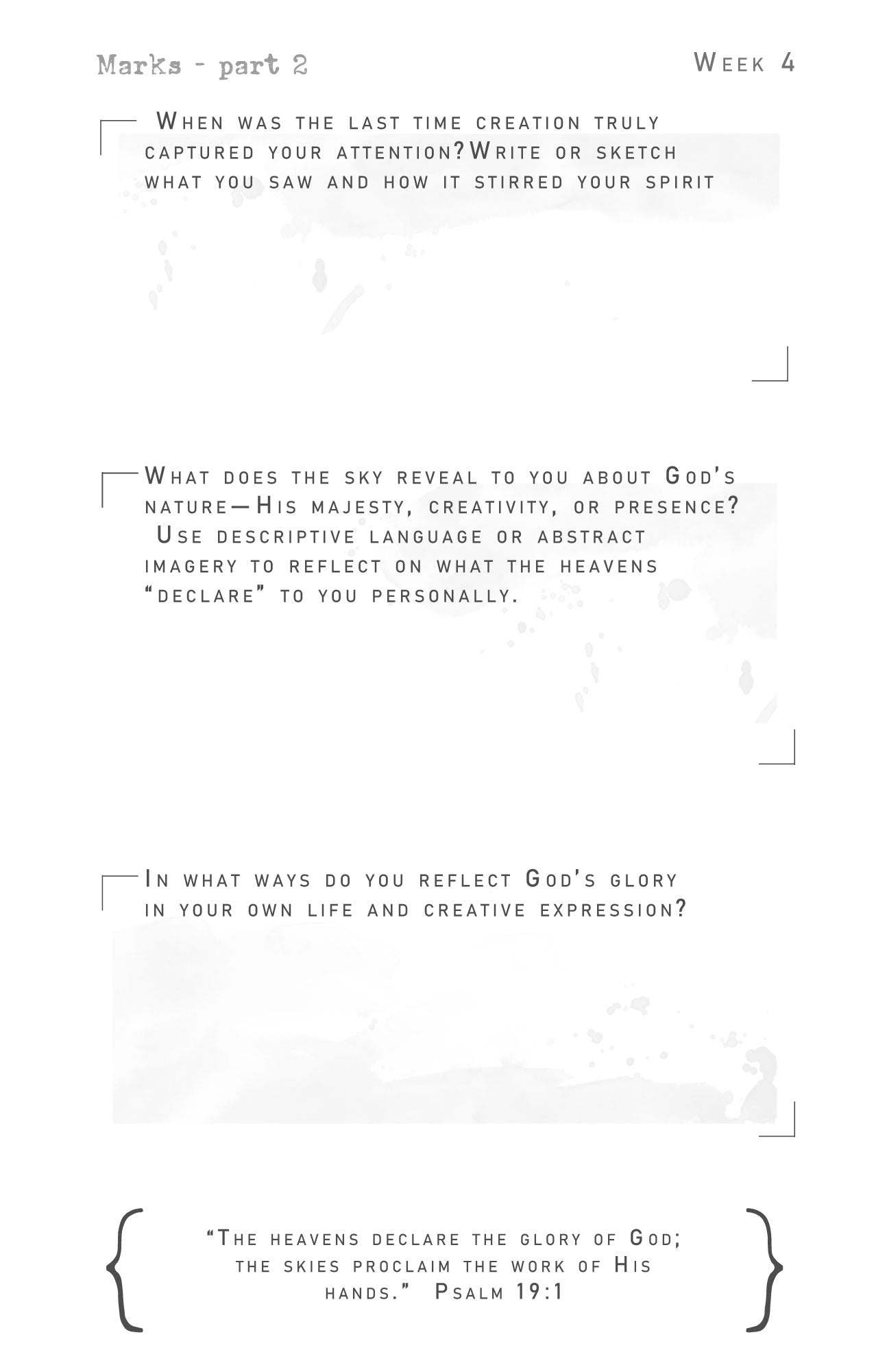 MARKS 2 kit Prayer Journal pages