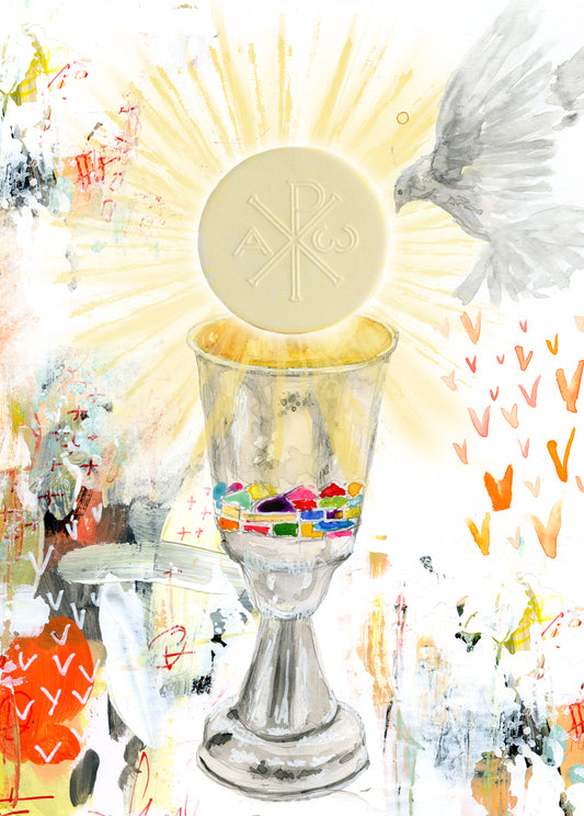Holy Eucharist, note card
