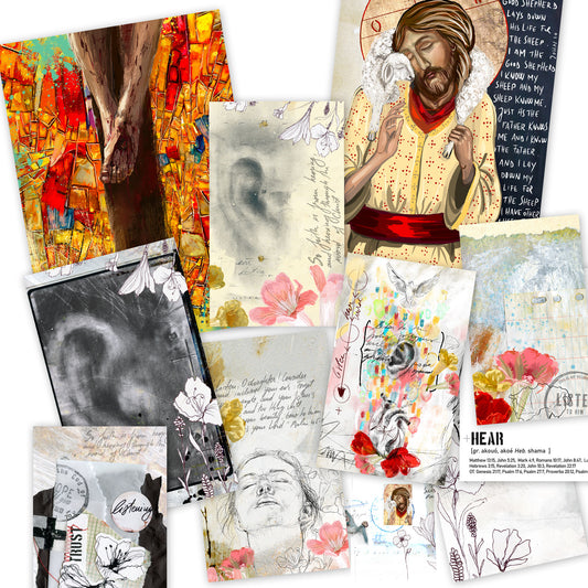 LISTEN- ADD on - set of 14 journaling cards mix