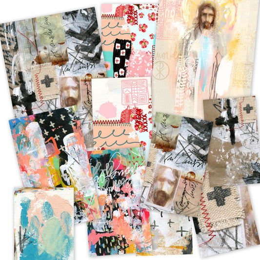 MARKS-  set of 13 journaling cards mix