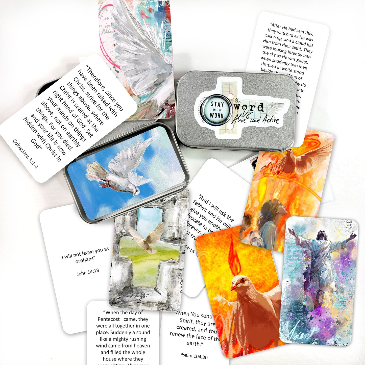 ASCENT-DESCENT - Bible Verse cards with option of Tin Box