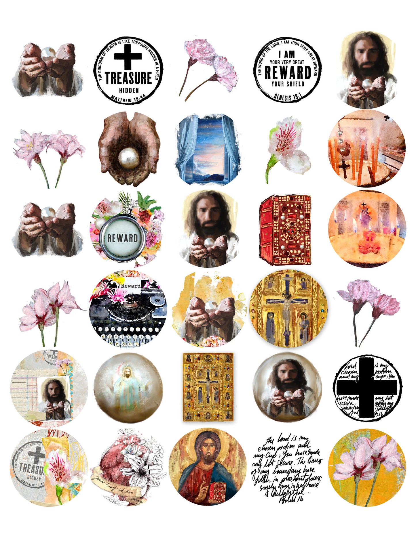 REWARD kit ADD ON - Journaling Stickers and cards- digital download