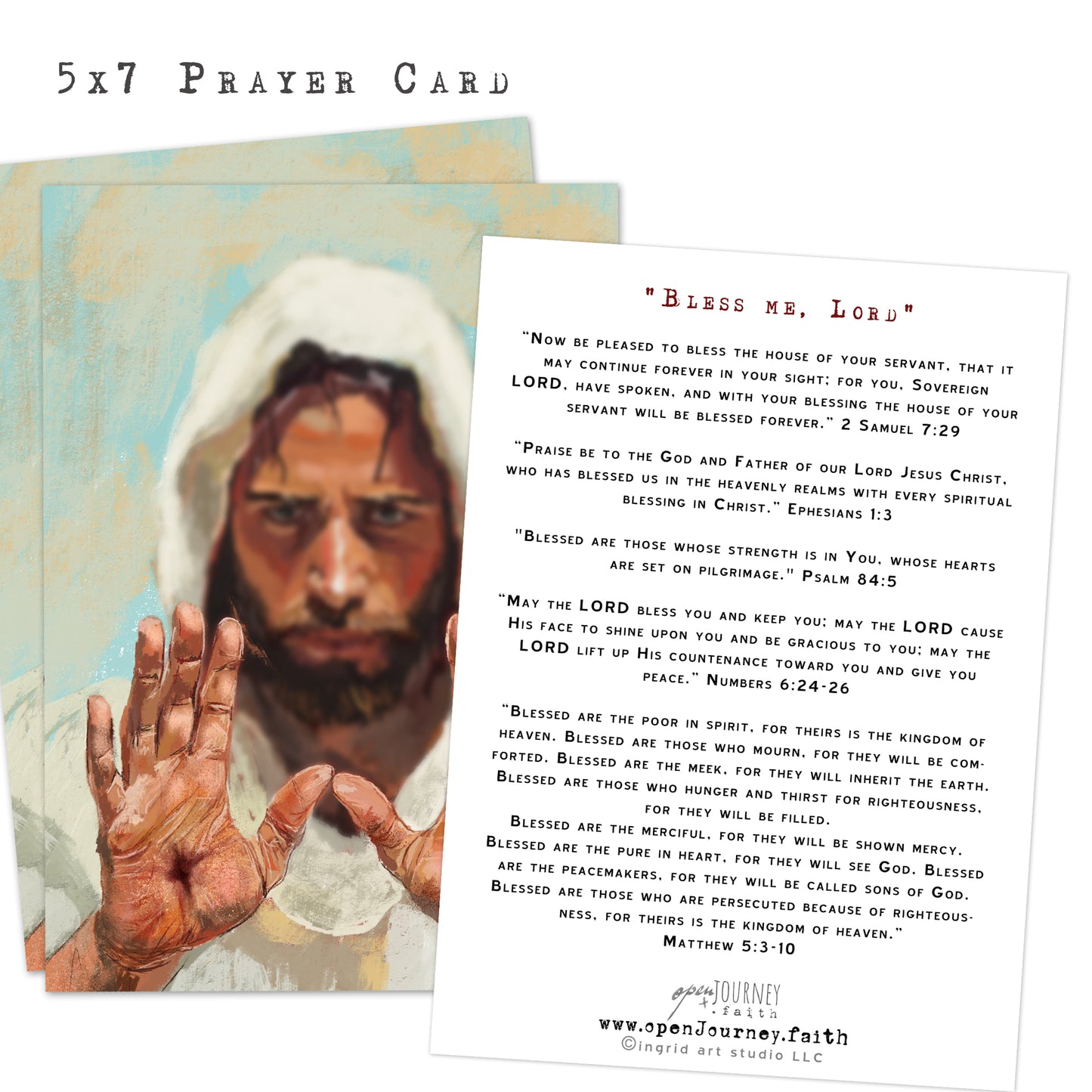Bless Me Lord- Jesus Blessing Prayer Card and Prints