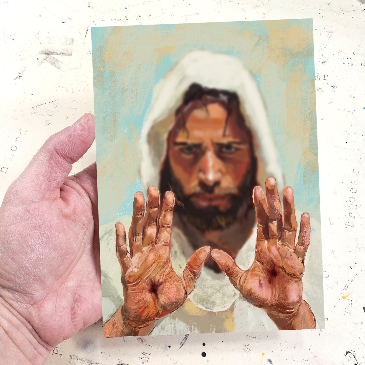 Bless Me Lord- Jesus Blessing Prayer Card and Prints