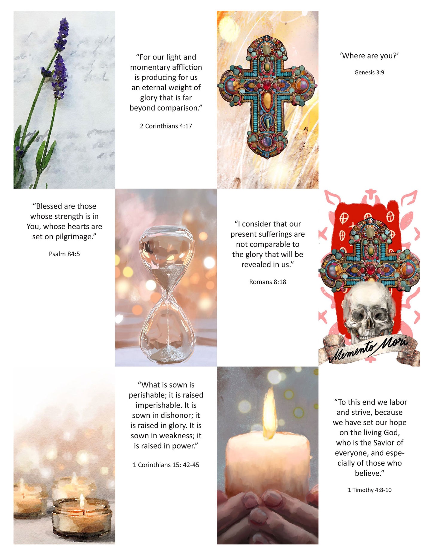 MEMENTO MORI - Bible Verse cards with option of Tin Box