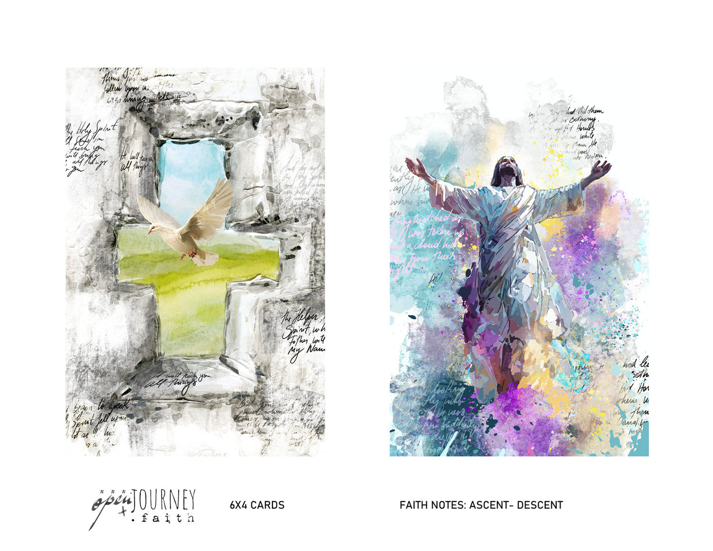 ASCENT-DESCENT- set of 18 JOURNALING CARDS mix