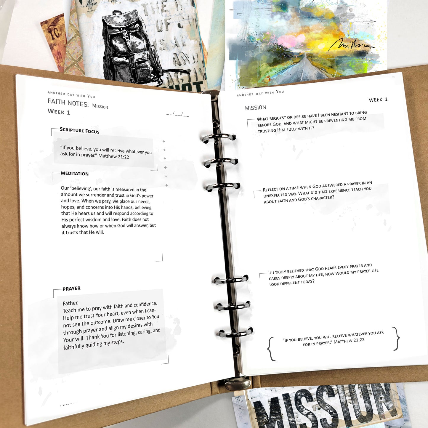 Mission kit PRAYER JOURNAL pages edition