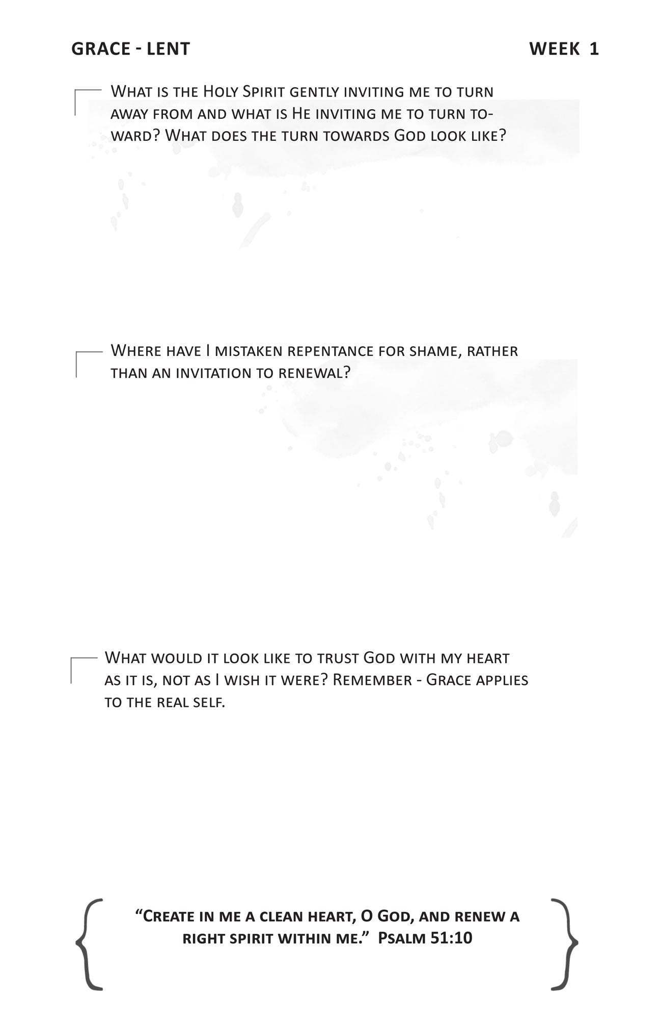 GRACE-LENT kit PRAYER JOURNAL pages edition