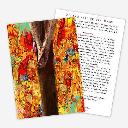 At the Foot of the Cross-  Prayer Card and Prints