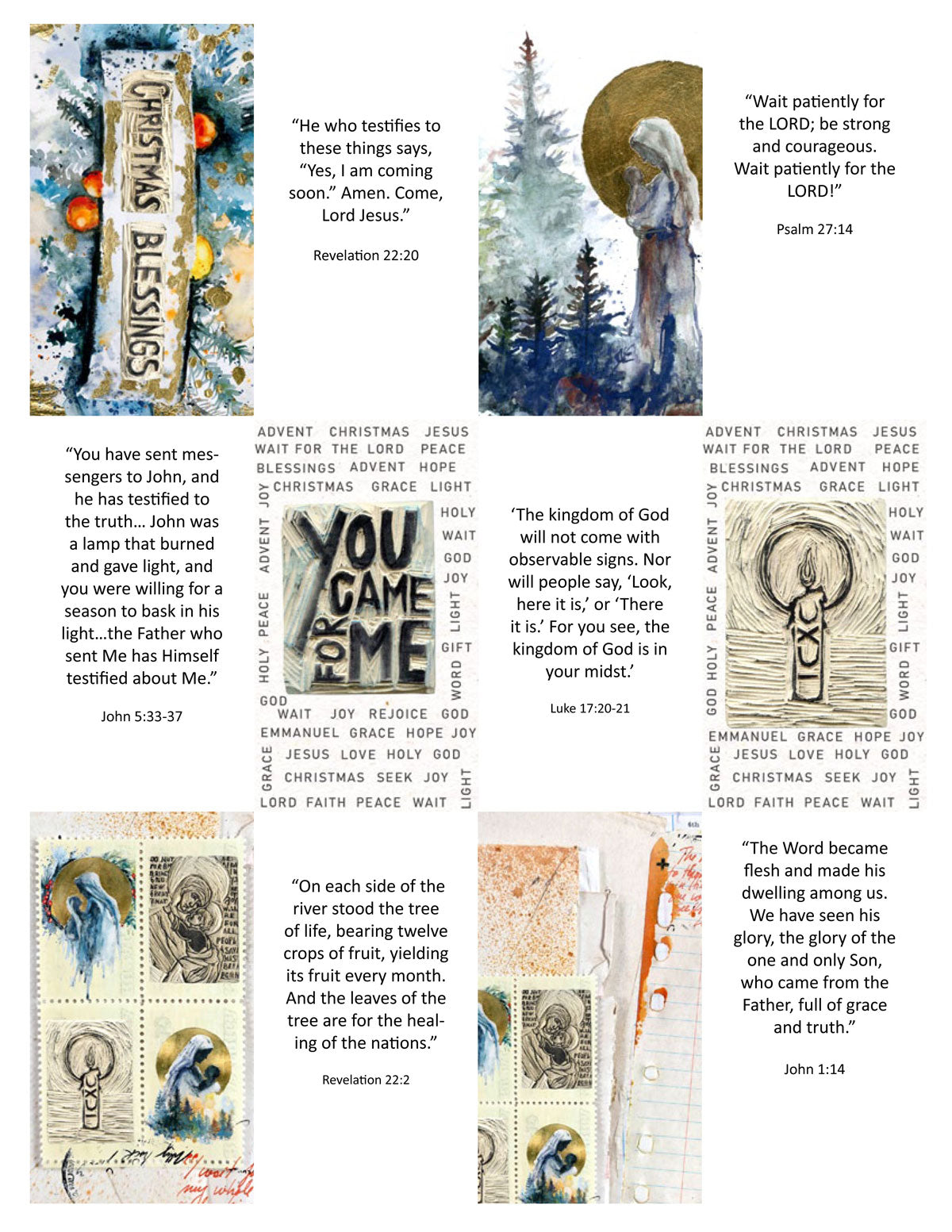 ADVENT - Bible Verse cards with option of Tin Box