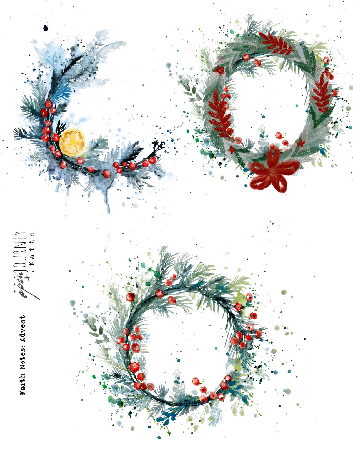 ADVENT KIT (Faith Notes) - Bible Journaling kit- digital download