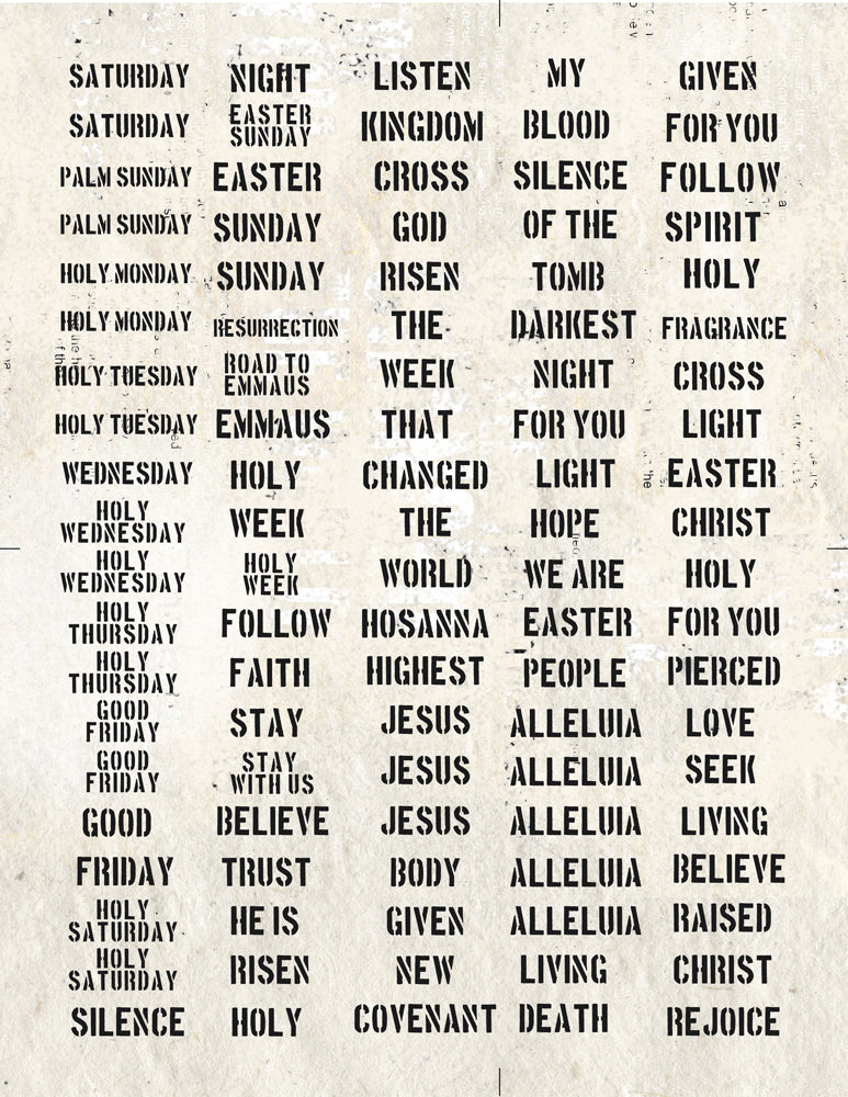 HOLY WEEK kit ADD ON - Journaling Stickers and cards- digital download