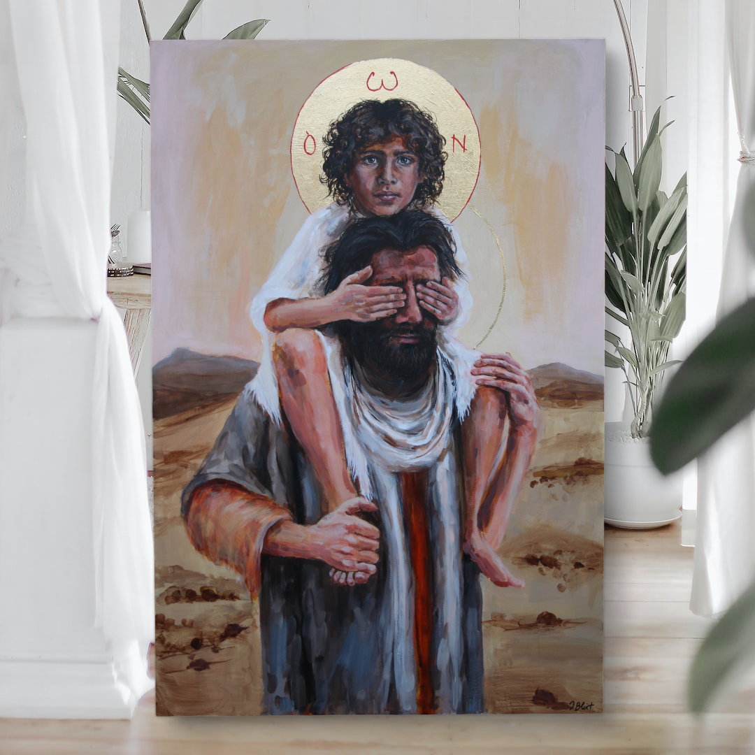 Trust - Jesus and Joseph - prayer card and prints