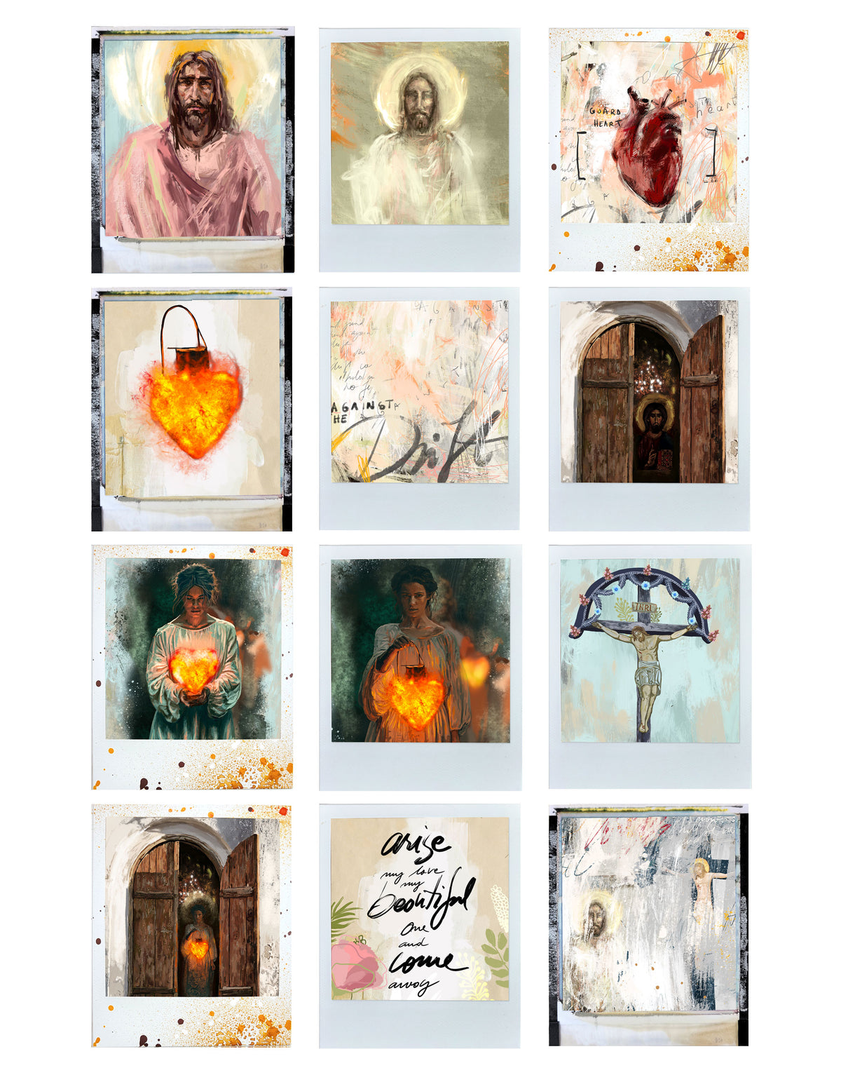 'Against the Drift'- 24 Journaling Polaroid style Cards