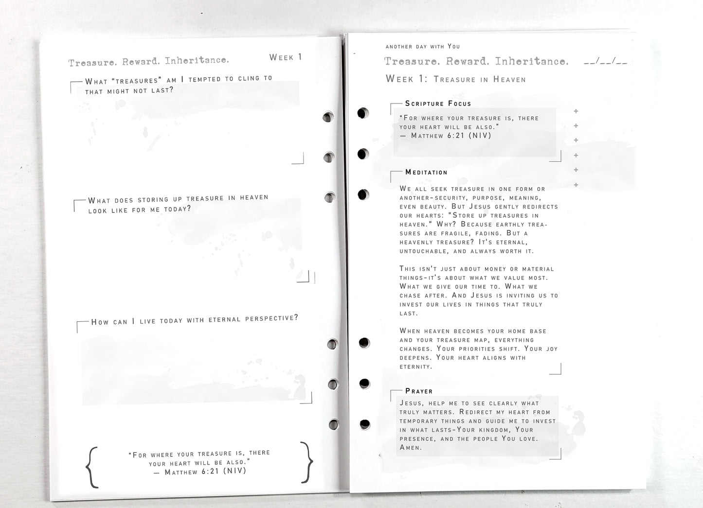 Reward kit Prayer Journal pages - add-on