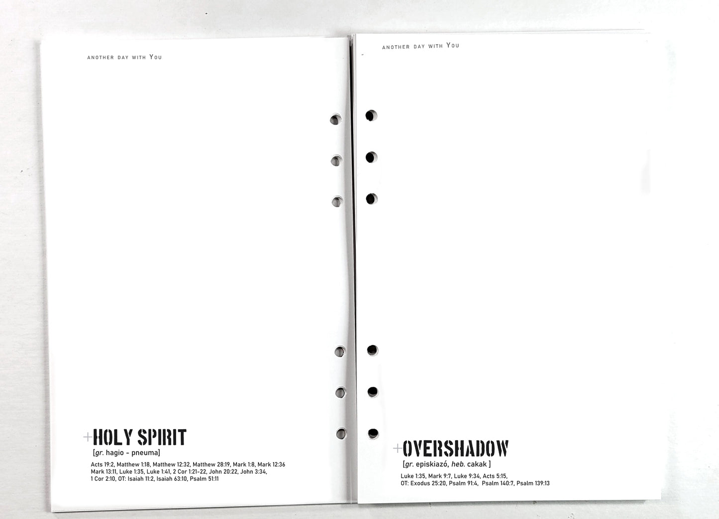 HOLY SPIRIT kit Prayer Journal pages - add-on