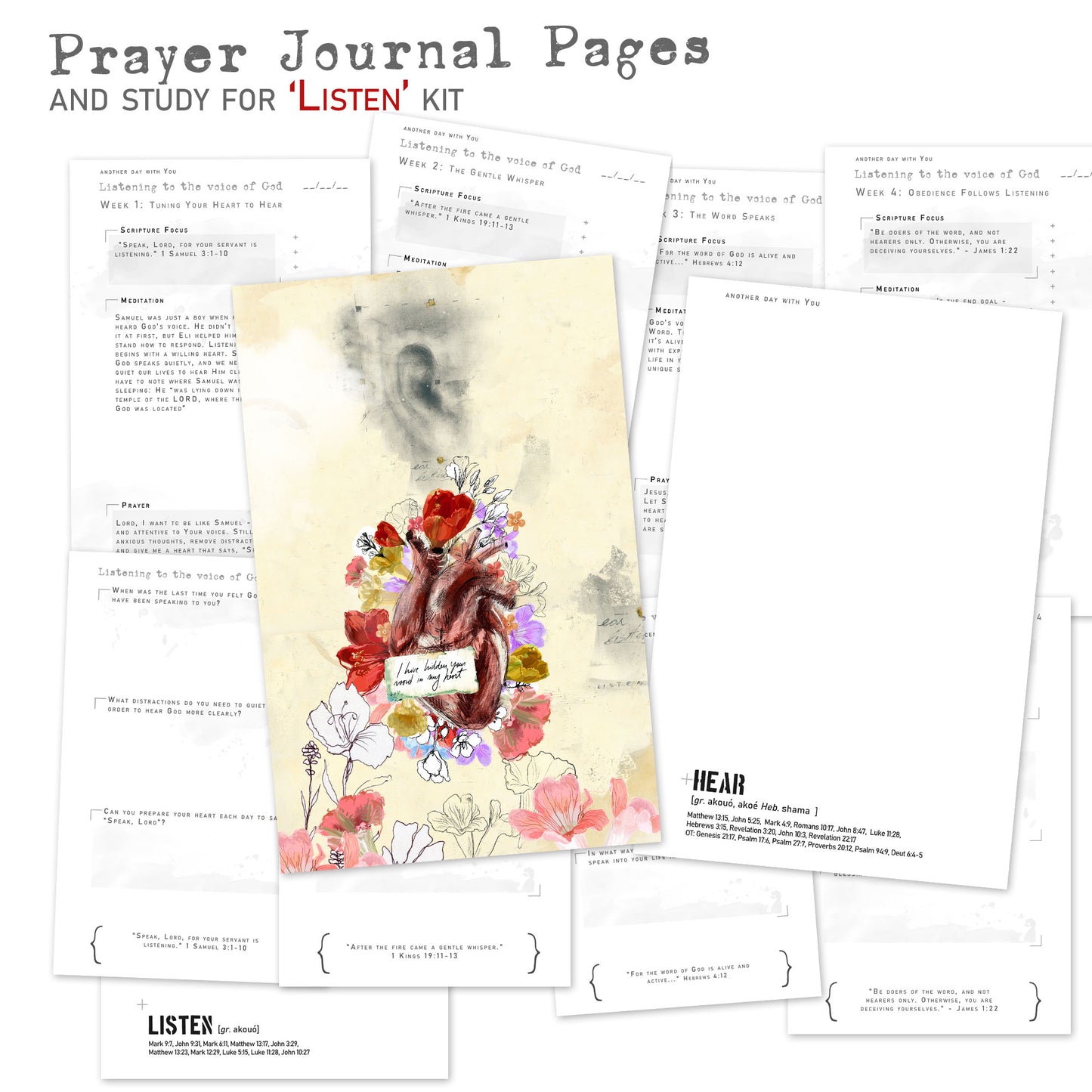LISTEN kit Prayer Journal pages - add-on