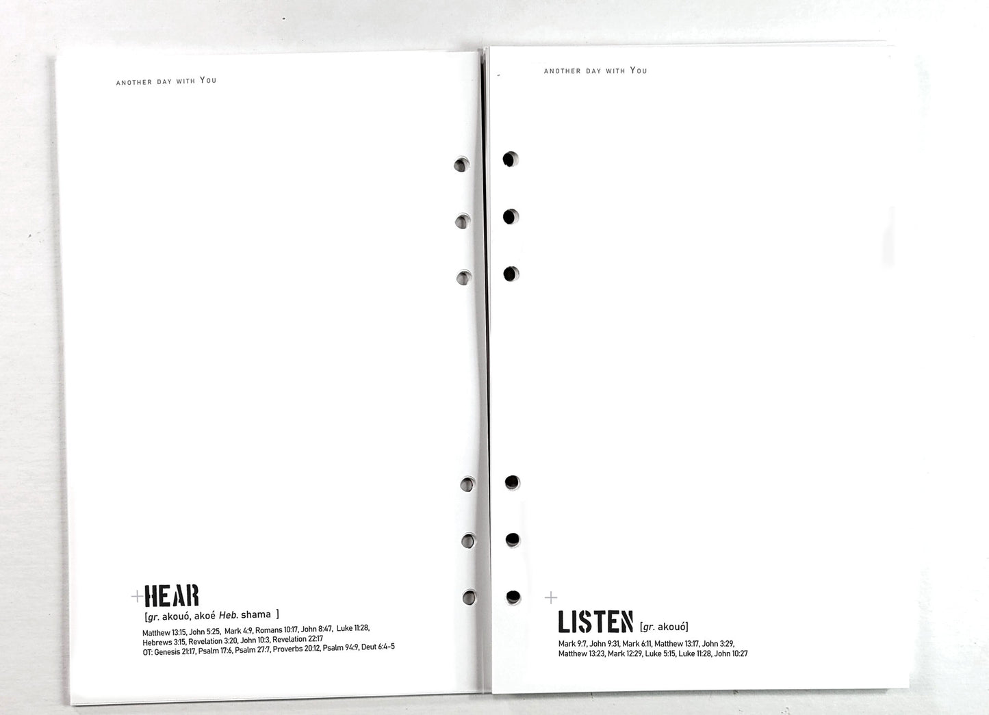 LISTEN kit Prayer Journal pages - add-on