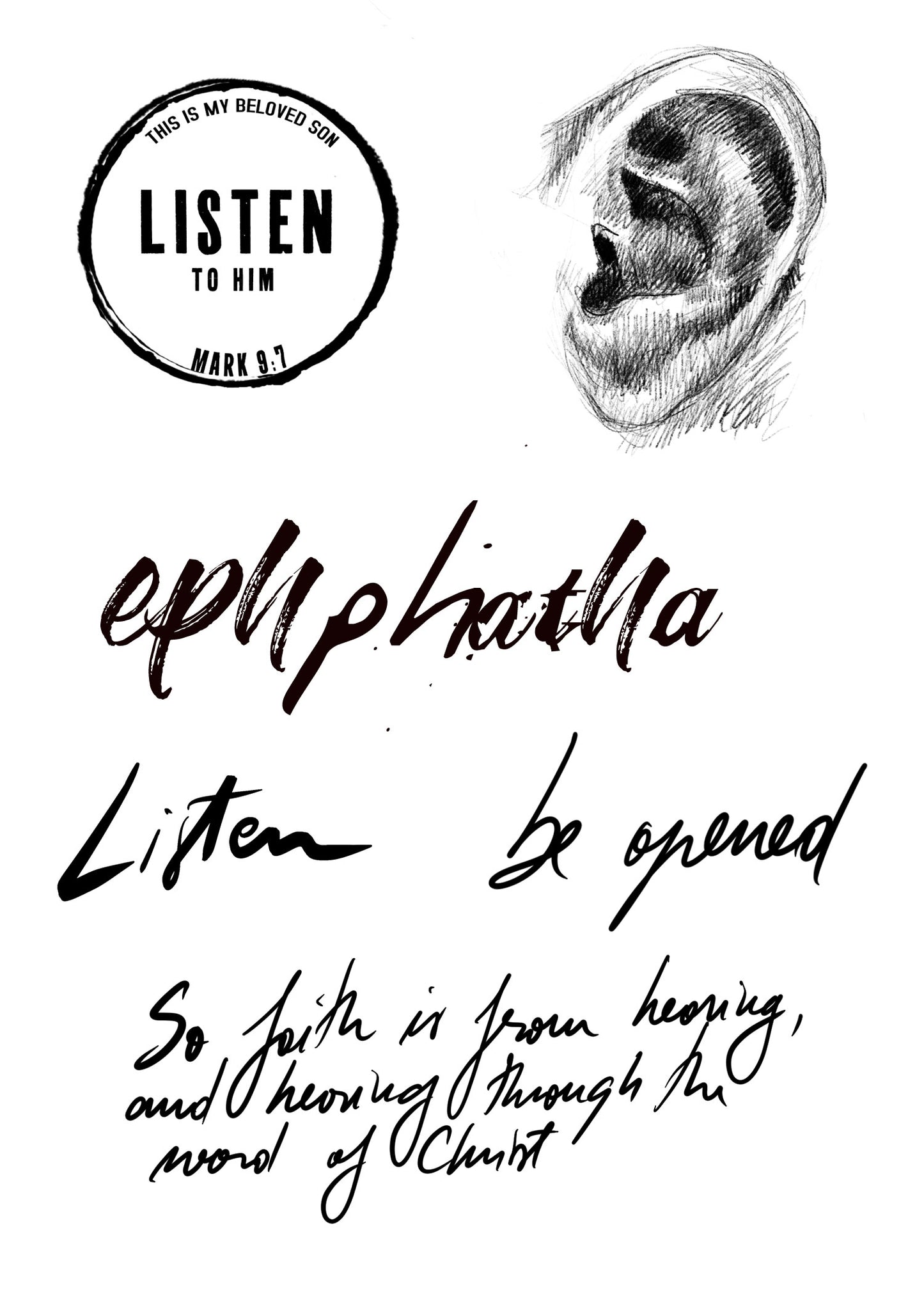 LISTEN - stamp set