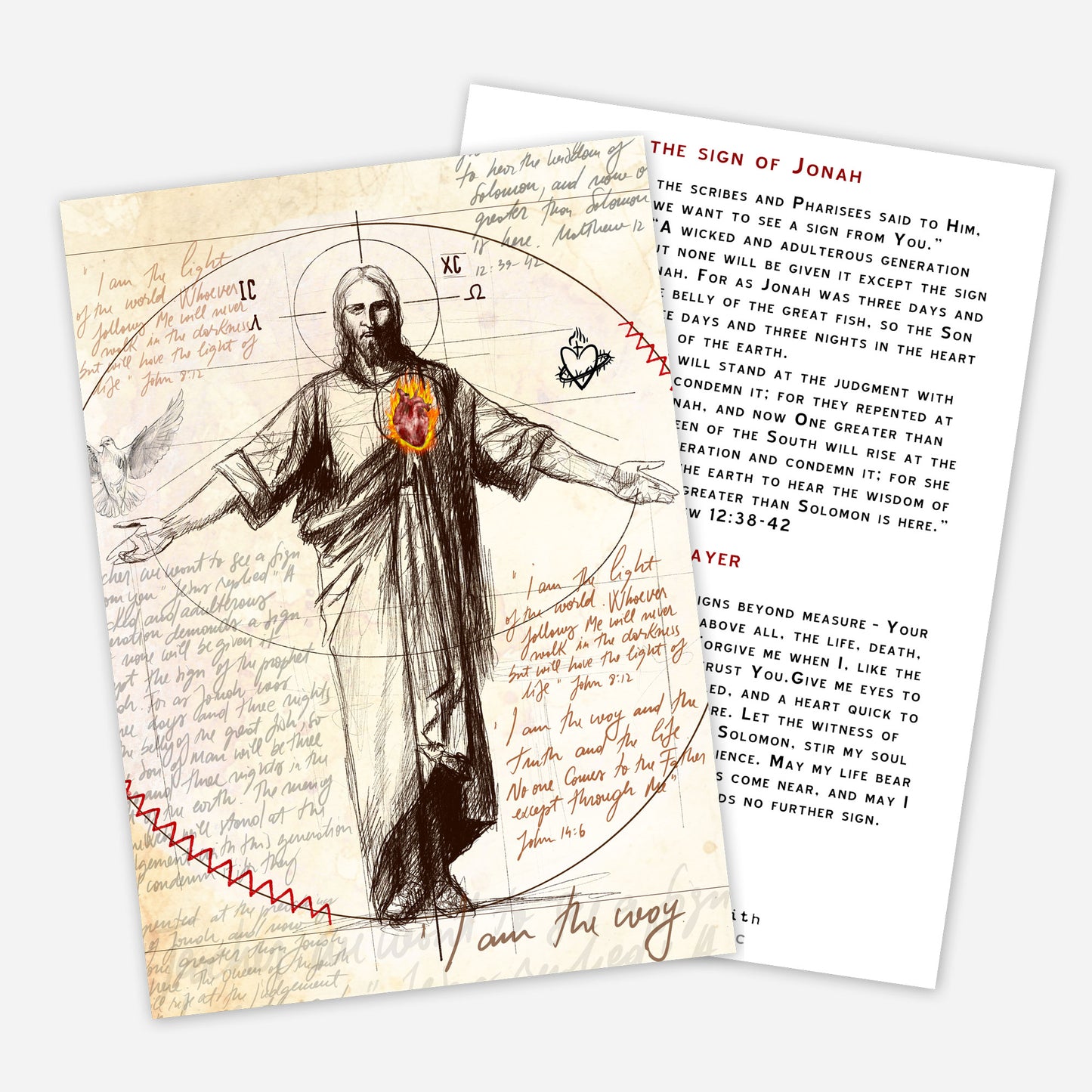 3 Prayer Card Set - Holy Spirit, Jesus and Simeon's Blessing