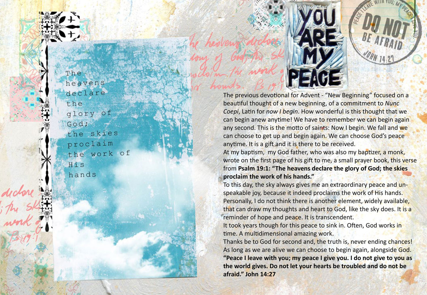 TAKE 4 - PEACE kit for Bible Journaling