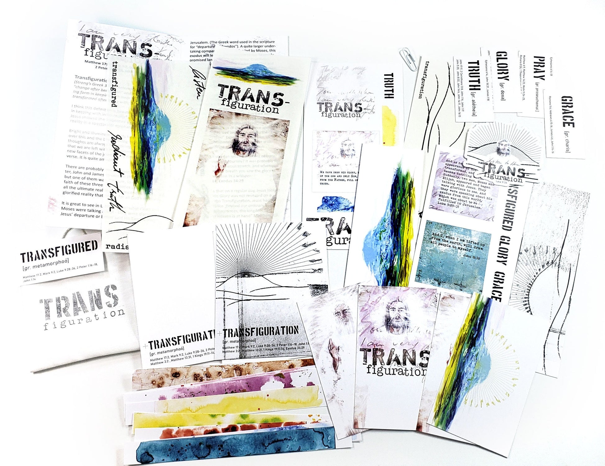 The Transfiguration- a creative bible study / Bible journaling creative devotional kit