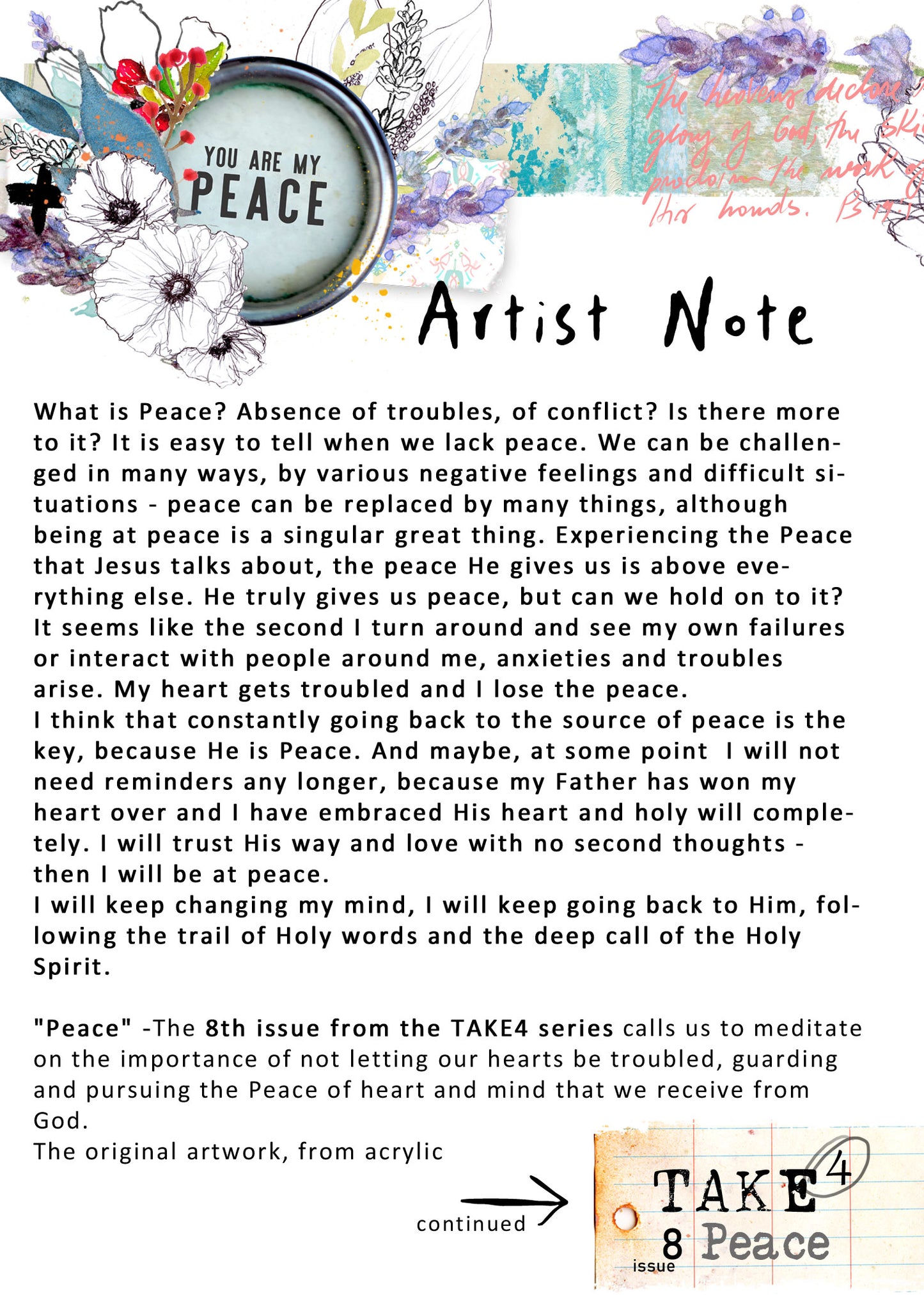 TAKE 4 - PEACE kit for Bible Journaling