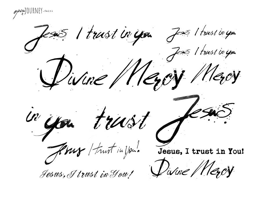 Divine Mercy bible journaling elements - digital download