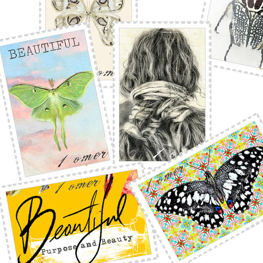 Beautiful2 -Purpose and Beauty kit ADD ON Post Stamps and words