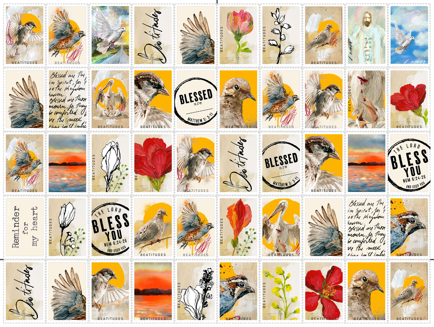 Beatitudes 1 sticker pack - variety stickers for Bible Journaling