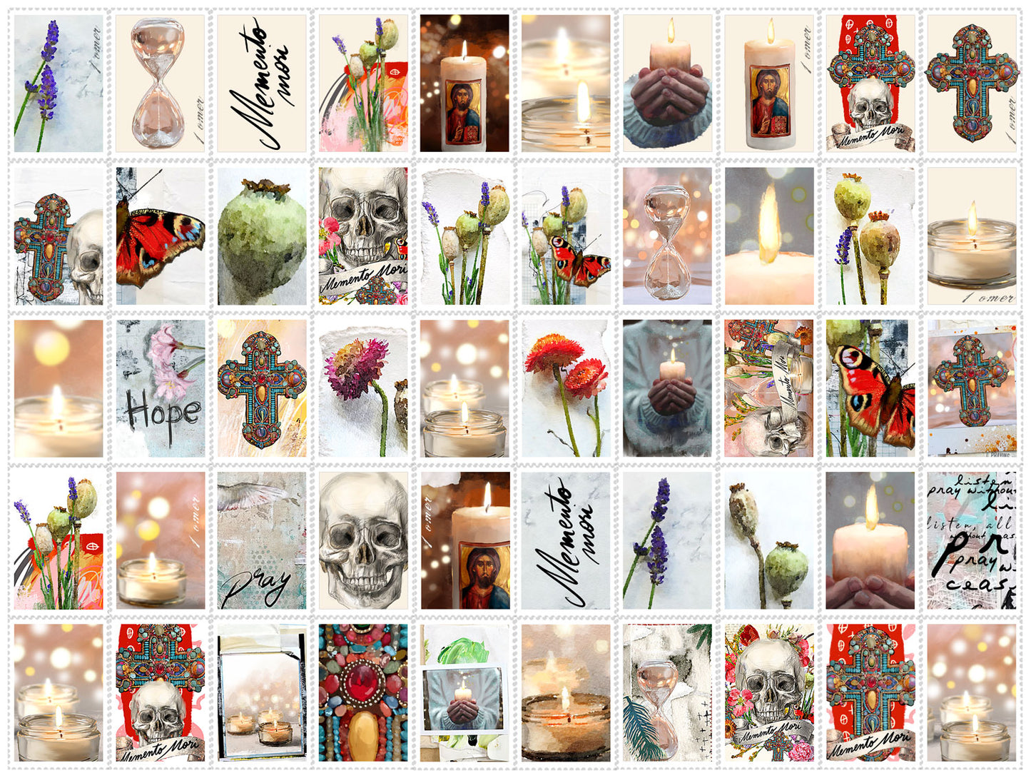 MEMENTO MORI sticker pack - variety stickers for Bible Journaling
