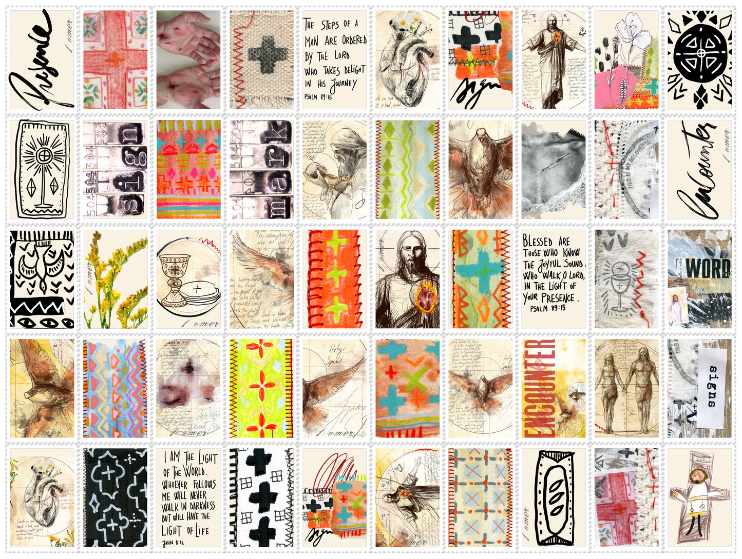 MARKS 2 sticker pack - circular and rectangular stickers for Bible Journaling