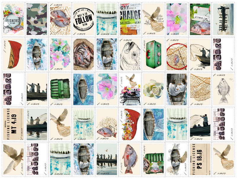 Fishers of Men ADD ON - digital download- Journaling Stickers and cards