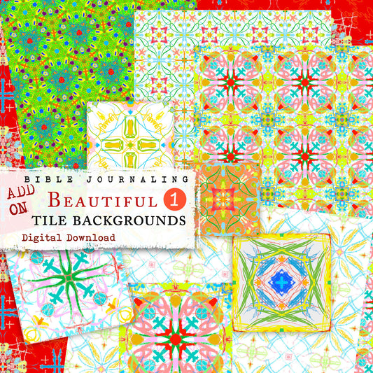 ADD ON Beautiful (Songs of Wonder) - Tile Backgrounds- digital download