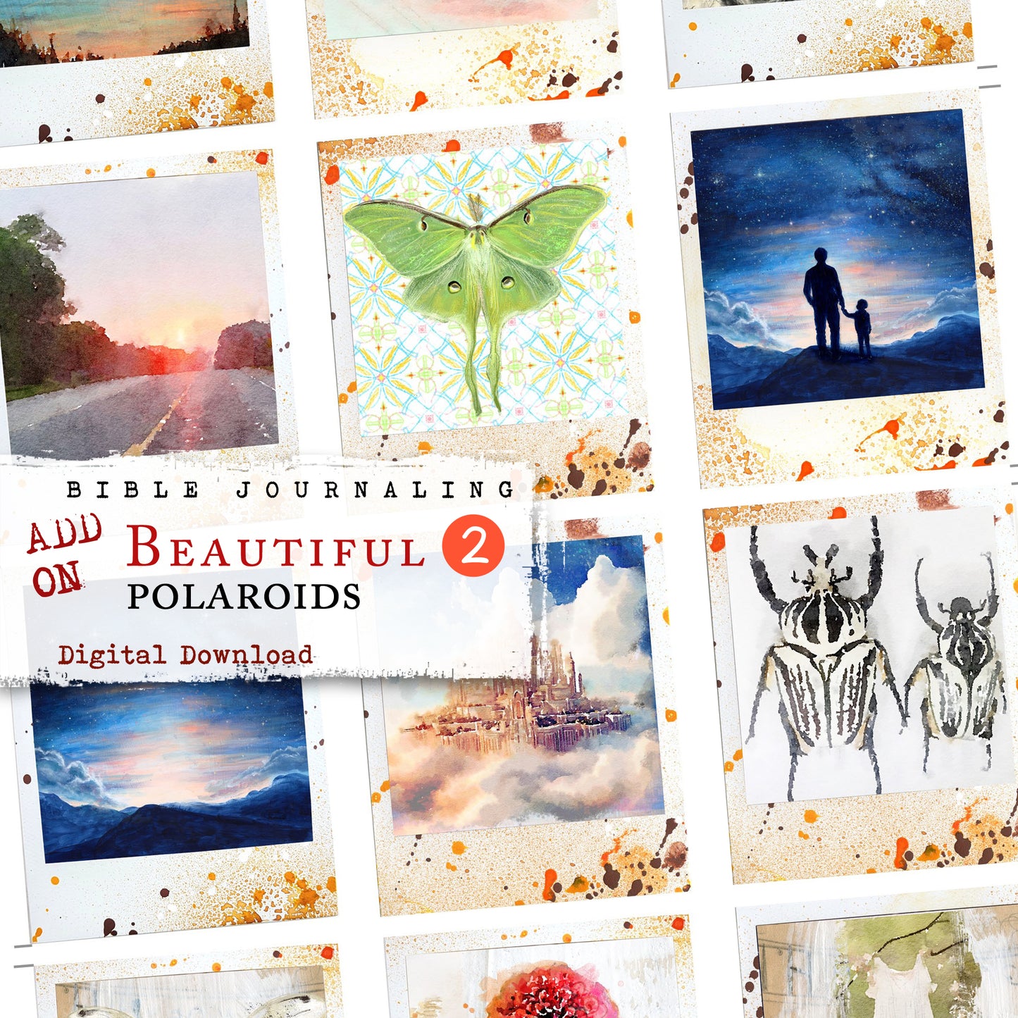 Beautiful 2 Purpose and Beauty kit ADD ON - Polaroid images -digital download
