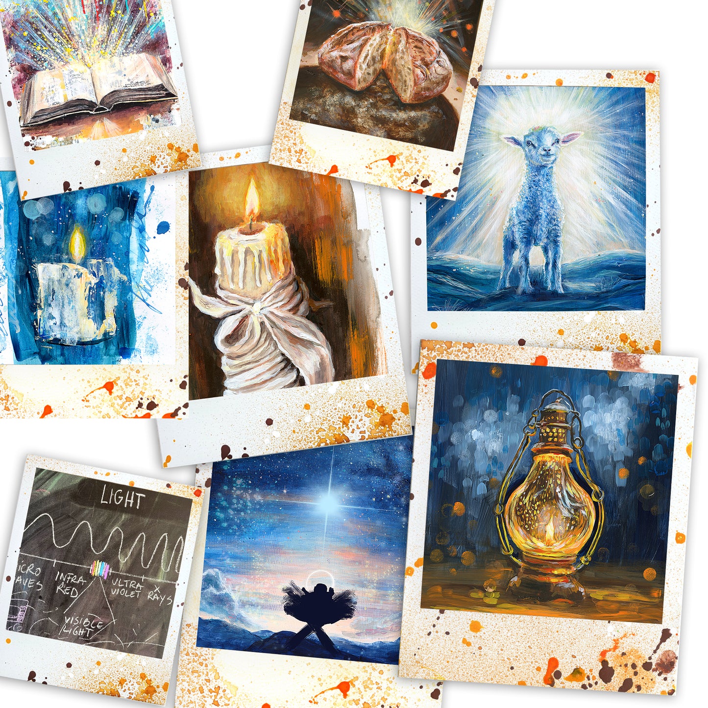 Beautiful 4- Light kit ADD ON - Polaroid images and blank frames