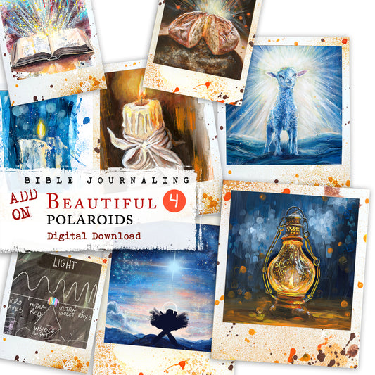 Beautiful 4: Light - Advent Polaroid images -digital download