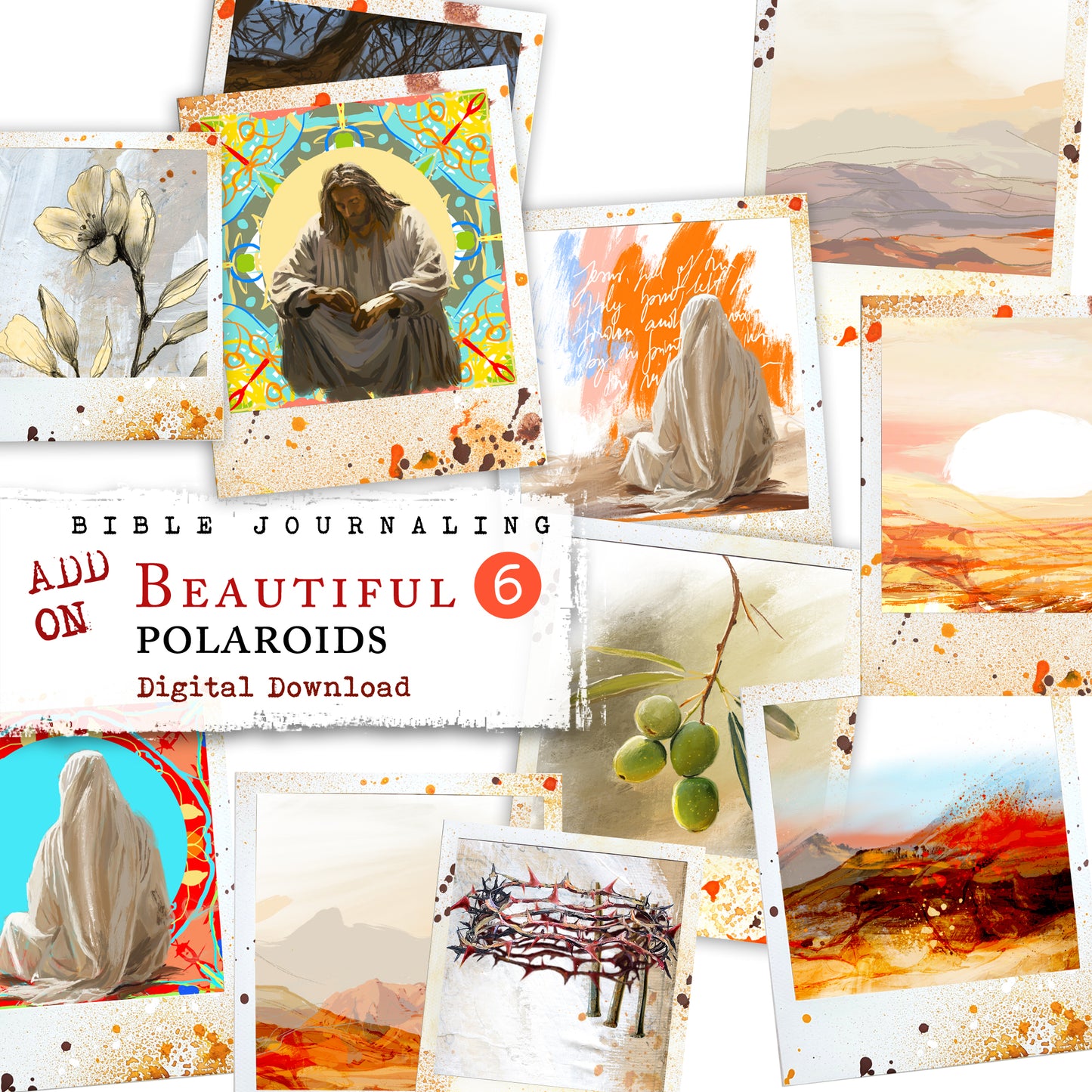 Beautiful 6 LENT - ADD ON - Polaroid images -digital download