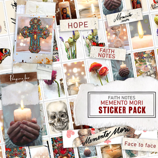 MEMENTO MORI sticker pack - variety stickers for Bible Journaling