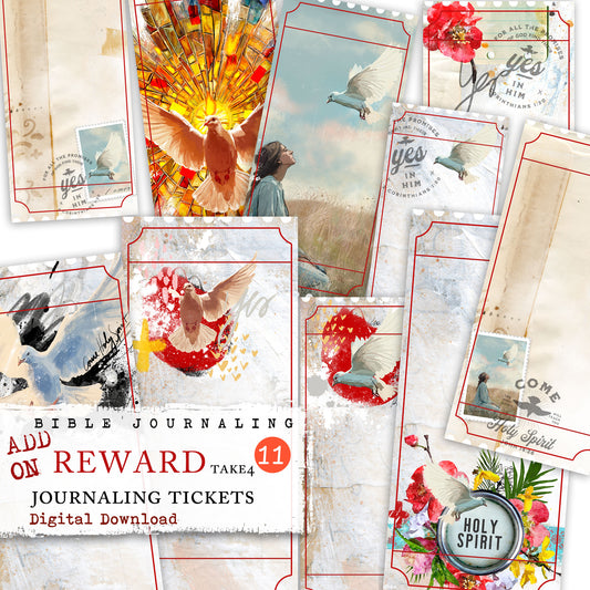 HOLY SPIRIT-Journaling Tickets and Cards - digital download