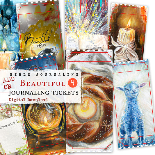 ADD ON Beautiful 4 - Journaling Tickets - digital download