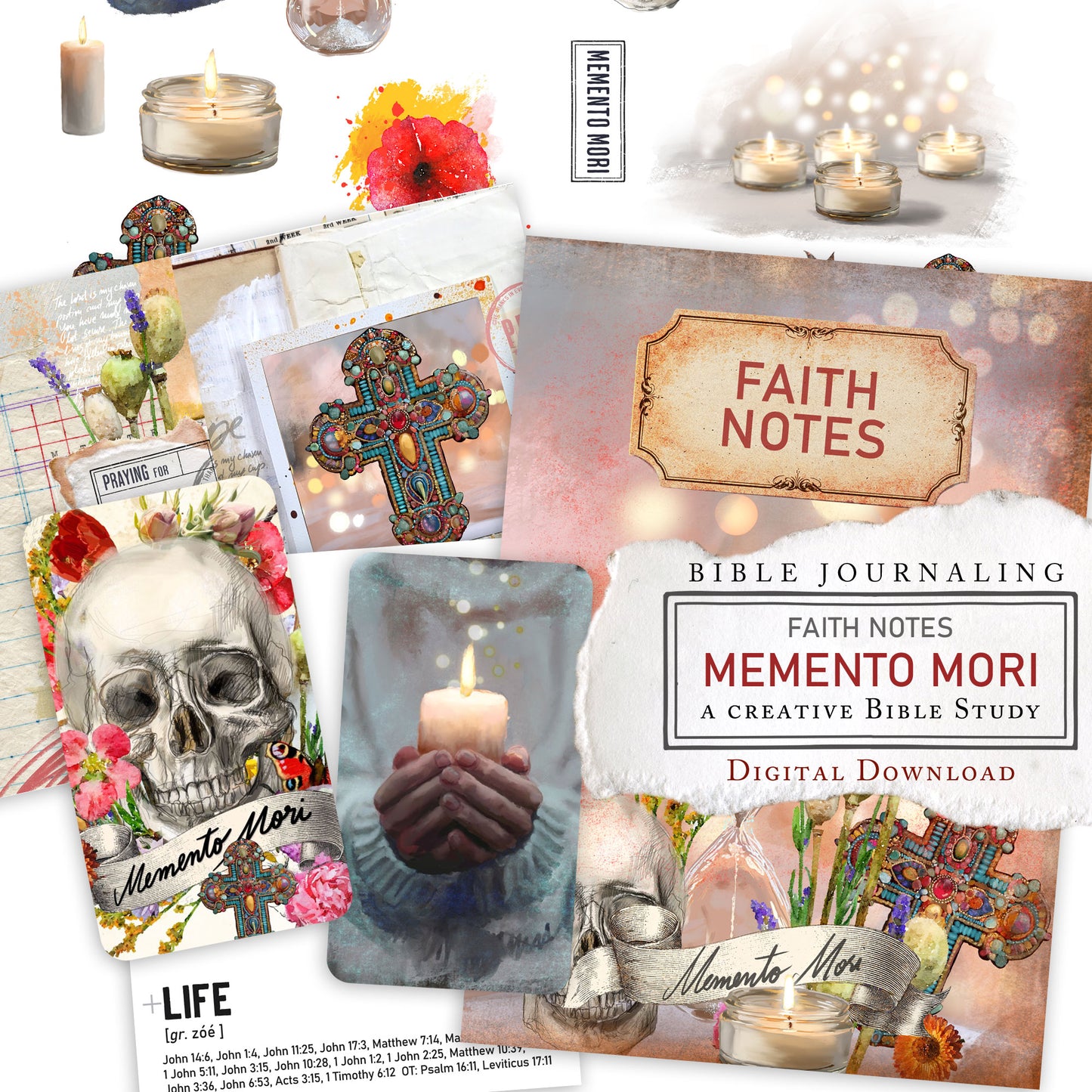 MEMENTO MORI - Bible Journaling kit- digital download