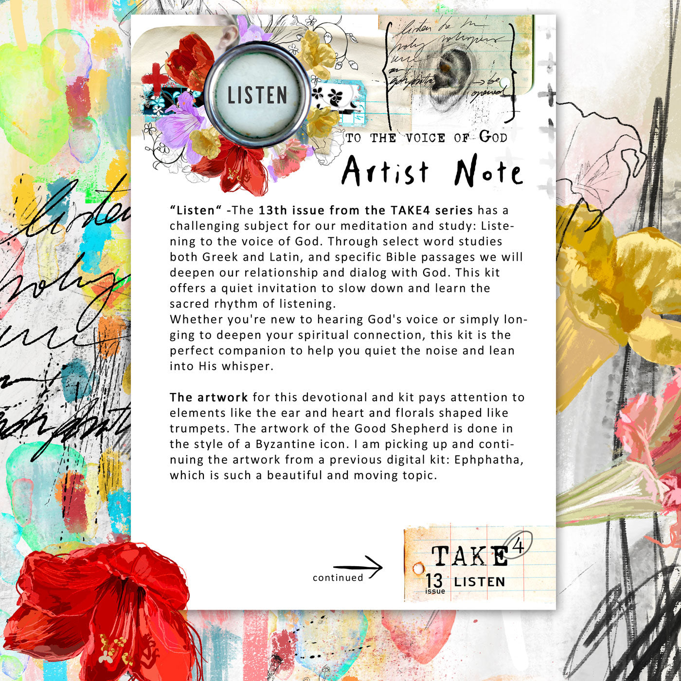 LISTEN - Take 4 kit for Bible Journaling