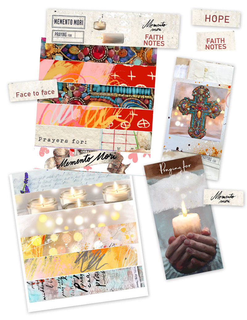 MEMENTO MORI- Journaling Stickers, tickets and cards- digital download