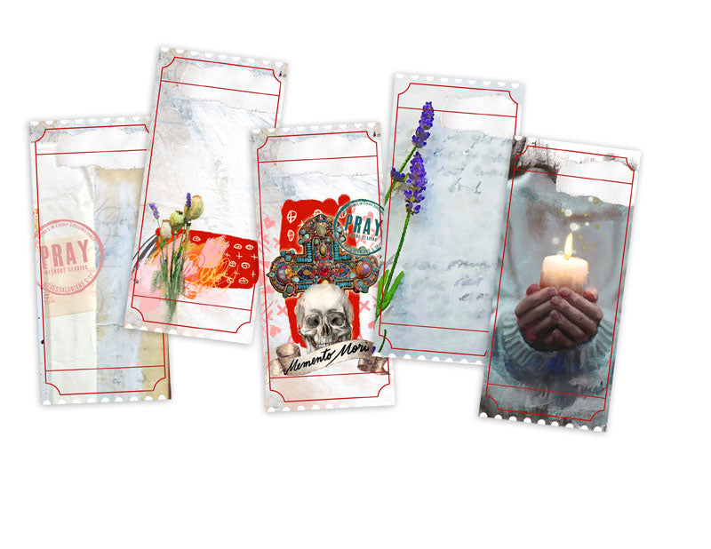 MEMENTO MORI- Journaling Stickers, tickets and cards- digital download