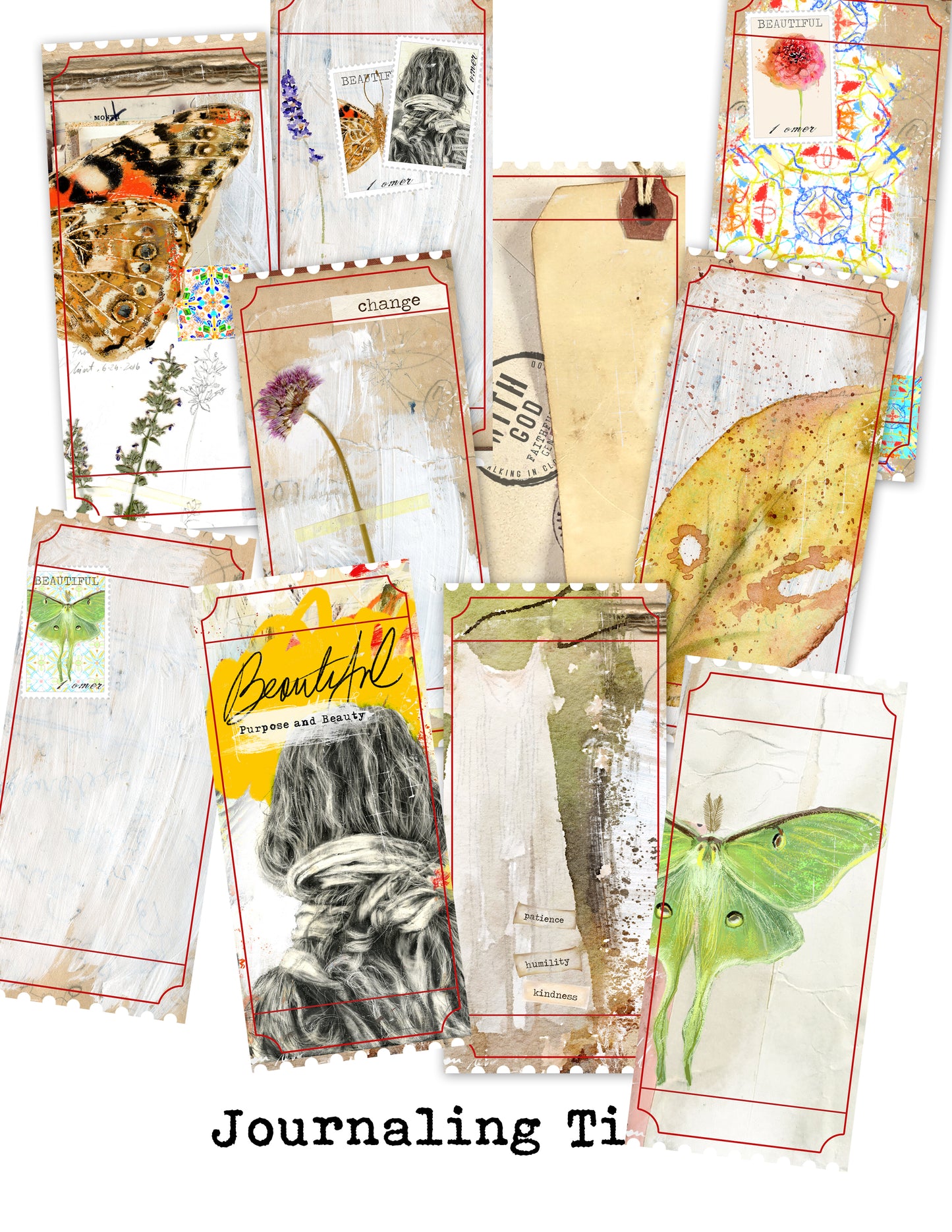Beautiful 2 - Purpose and Beauty ADD ON kit - Journaling tickets