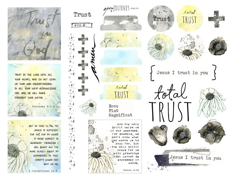 Total Trust - a Bible journaling creative devotional kit