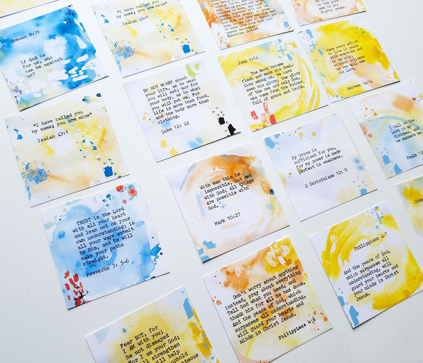 Inspirational Bible Verse Cards- set of 24